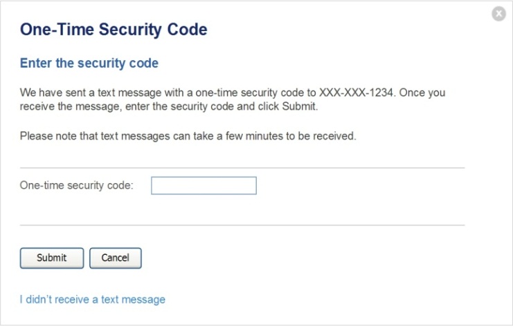 One-Time Security Code